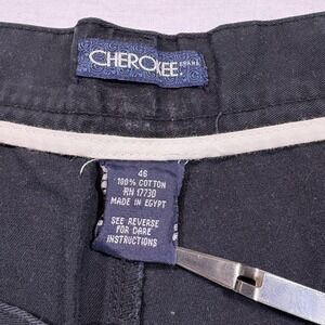 Cherokee Mens Black Cotton Pleated Shorts Size 46